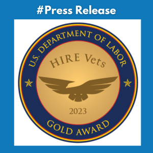 CSEngineering receives 2023 Hire Vets Gold Medallion Award by the U.S. Government for 3rd Consecutive year.